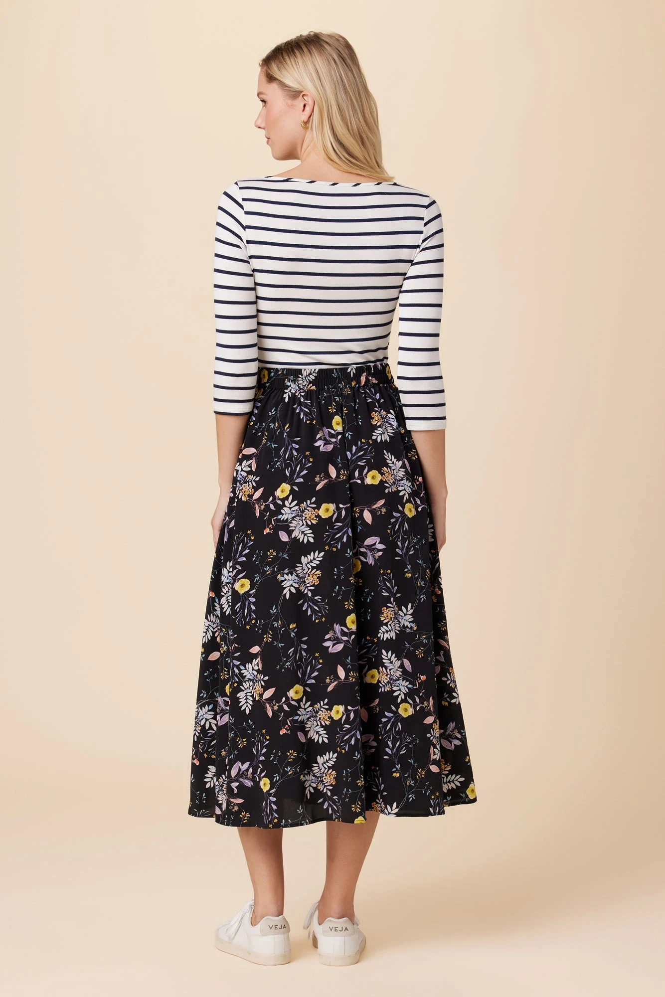 Blaze Washable Silk Skirt - French Jardin Black 4 Blaze Washable Silk Skirt - French Jardin Black - Image 4