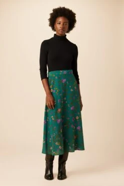 Blaze Washable Silk Skirt - Genoa Floral -NovaWear Shop 9838 Blaze Genoa Floral 4