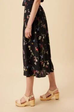 Blaze Washable Silk Skirt - Marin Floral -NovaWear Shop 9838 Blaze Silk Marin Floral 2