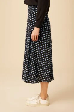 Blaze Washable Silk Skirt - Squared Up Black -NovaWear Shop 9838 Blaze Squared Up Black 2