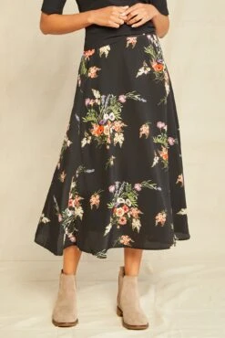 Blaze Washable Silk Skirt - Treviso Floral