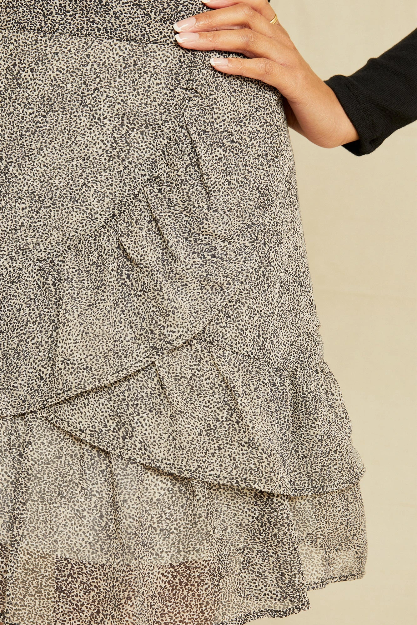 Blair Upcycled Skirt - Snow Leopard 2 Blair Upcycled Skirt - Snow Leopard - Image 2