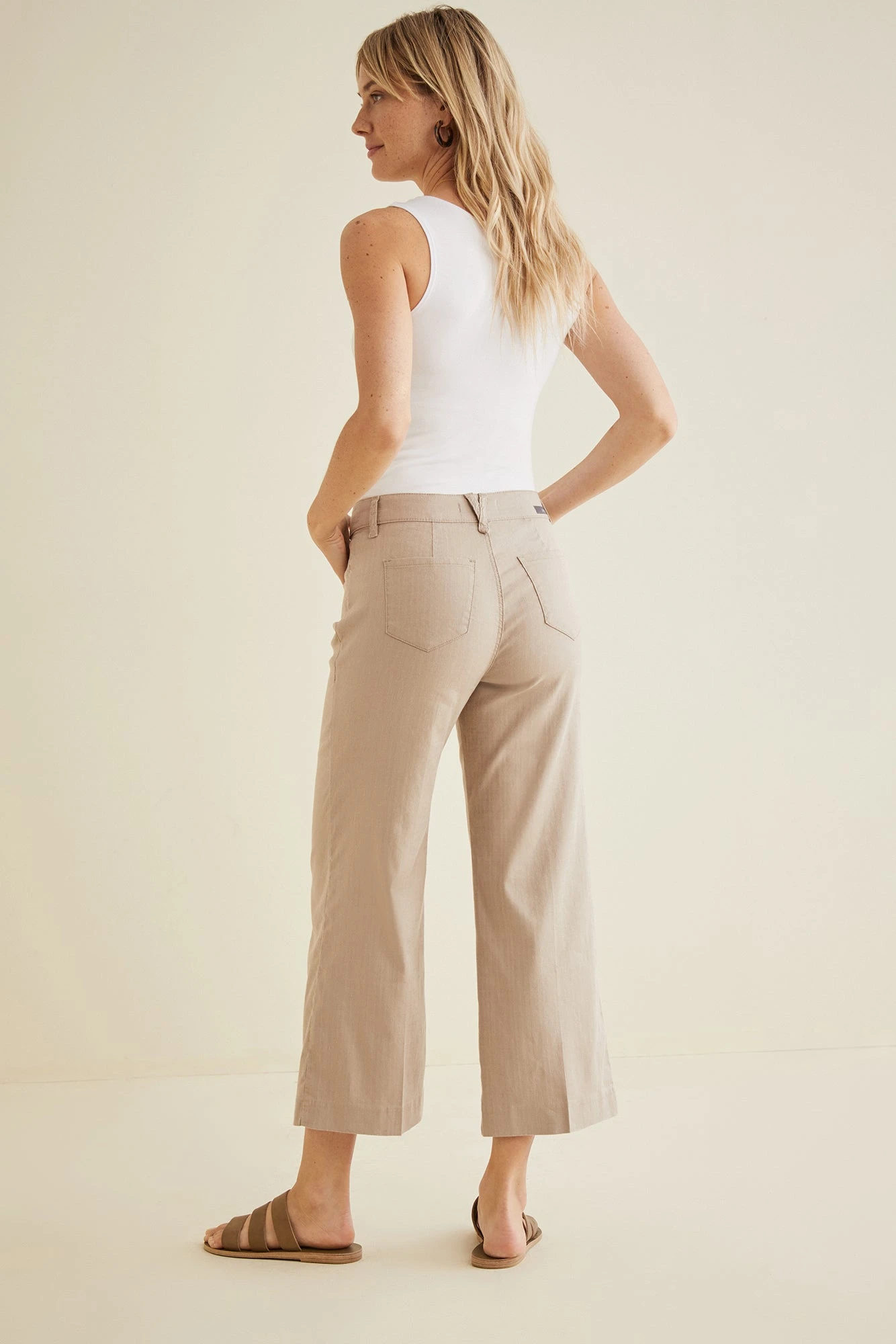 Annabelle Wide Leg Cropped Pant - Dover 2 Annabelle Wide Leg Cropped Pant - Dover - Image 2