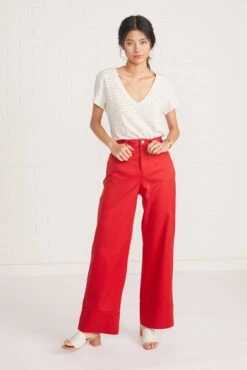 Kowtow Stage Pant -NovaWear Shop stage pant red 002 web