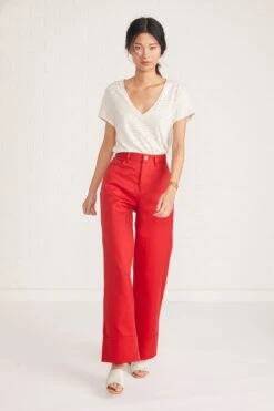 Kowtow Stage Pant -NovaWear Shop stage pant red 006 web